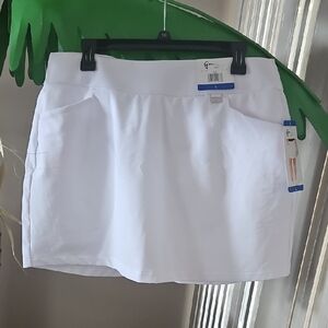 Greg Norman  NWT White Skort with Pockets Waist 18 To 21 Stretch